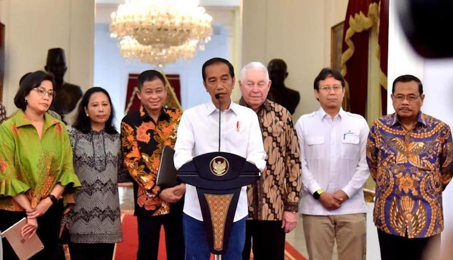 Melapor kepada Presiden RI Joko Widodo soal Freeport McMoran