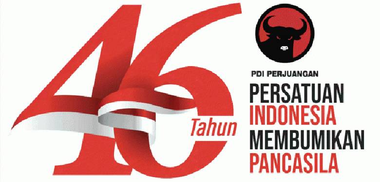 Logo 46 Tahun PDI Perjuangan/sumber:PDIPerjuangan.id