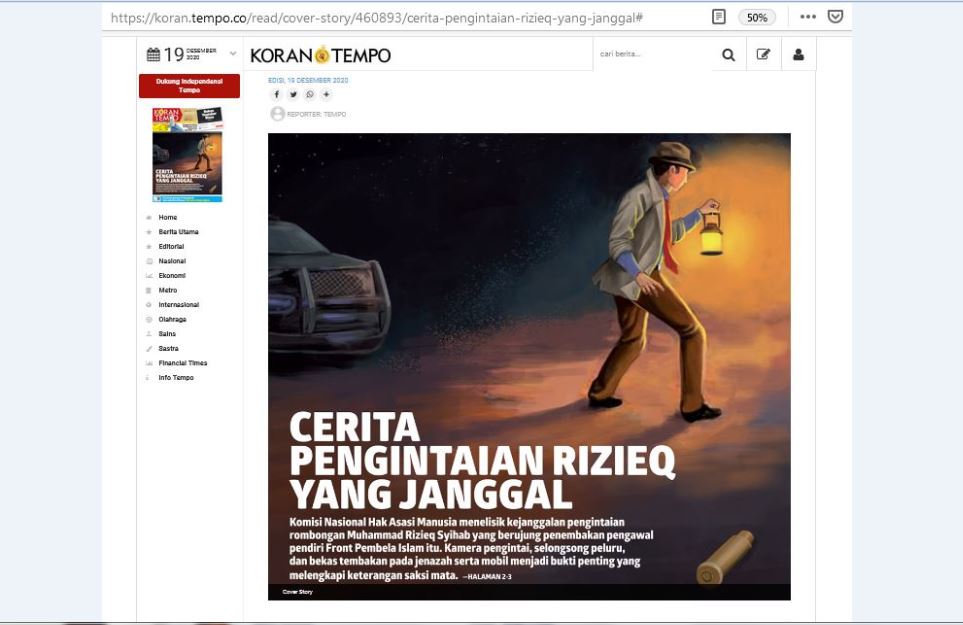 Wawancara TEMPO: Berarti Penembakan KM 50 “Terencana”?