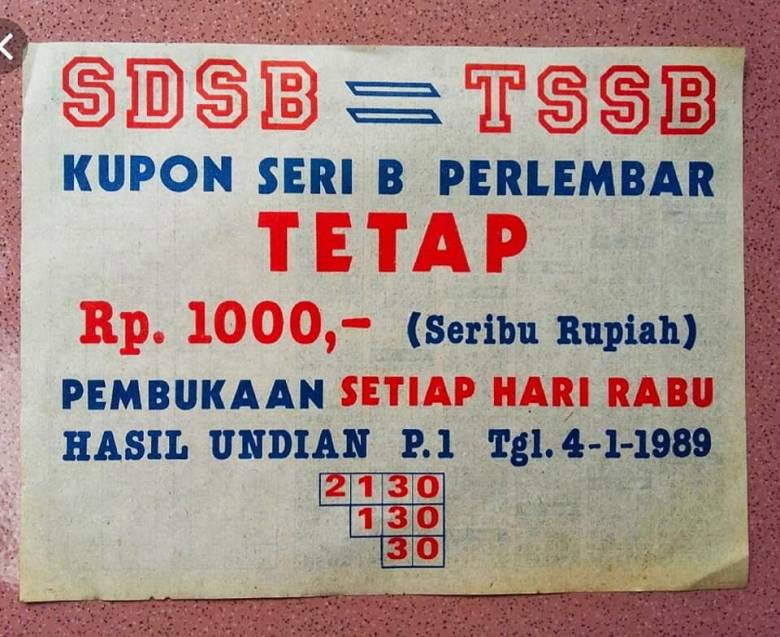 SDSB Bukan Soeharto Dalang Segala Bencana