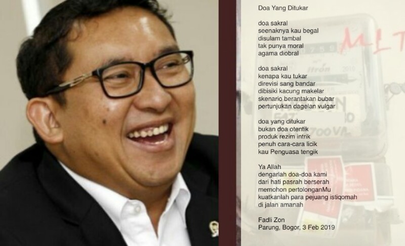 Fadli Zon di Antara Puisi dan Fungsi Legislasi