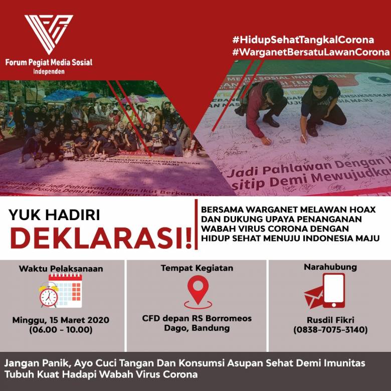 Kolaborasi FPMSI Bersama Warganet BandungKampanyekan Pola Hidup Sehat