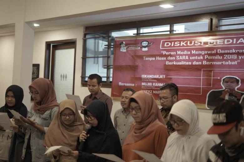 Deklarasi Lawan Hoax Jurnalis Pesantren dan Aktivis Media Sosial