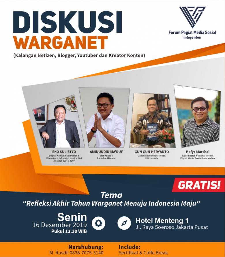 Jelang Akhir Tahun, FPMSI Gelar Diskusi Bersama Warganet Menuju Indonesia Maju