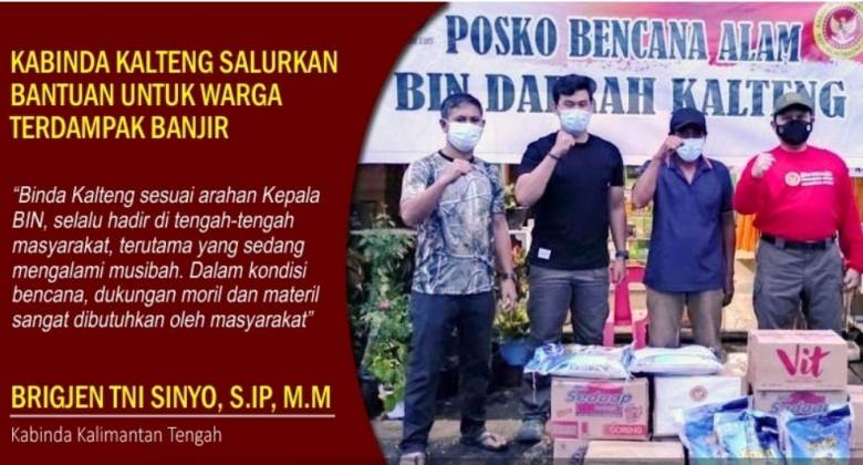 Kabinda Kalteng Salurkan Bantuan untuk Warga Korban Banjir