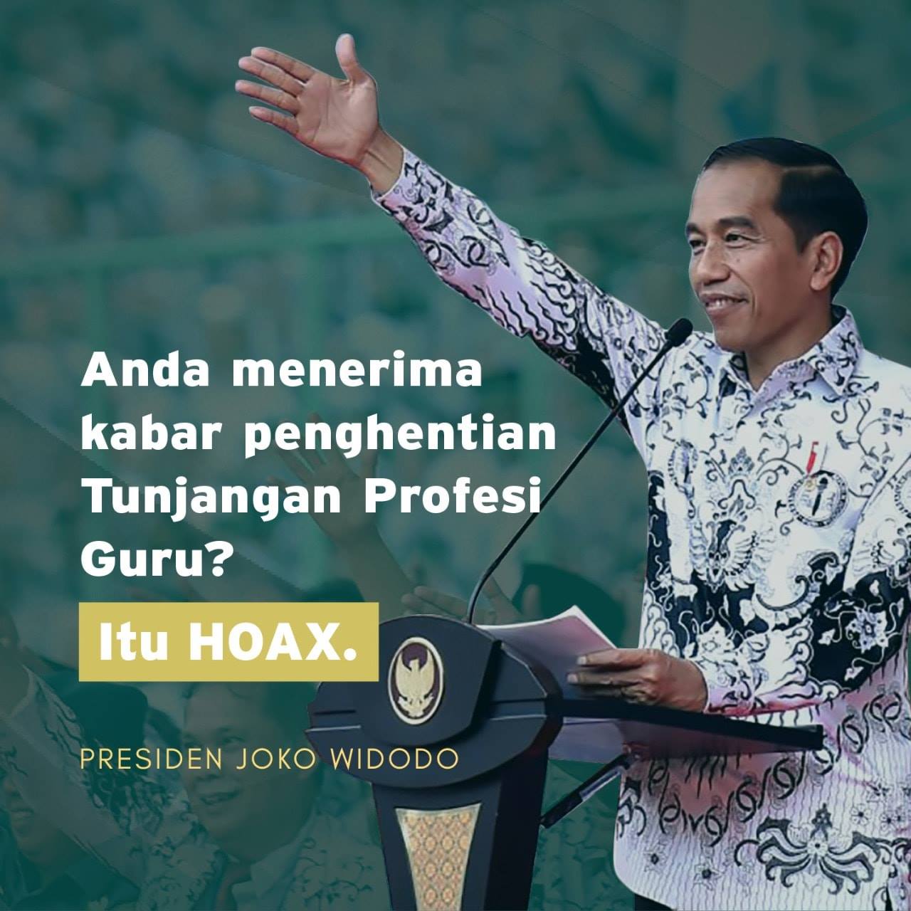 Kabar Penghentian Tunjangan Profesi Guru Itu Hoax!