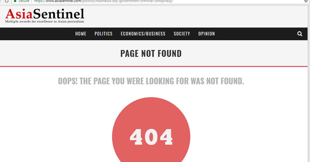 Gara-gara Asia Sentinel Bank Century Lagi Hidup Mati